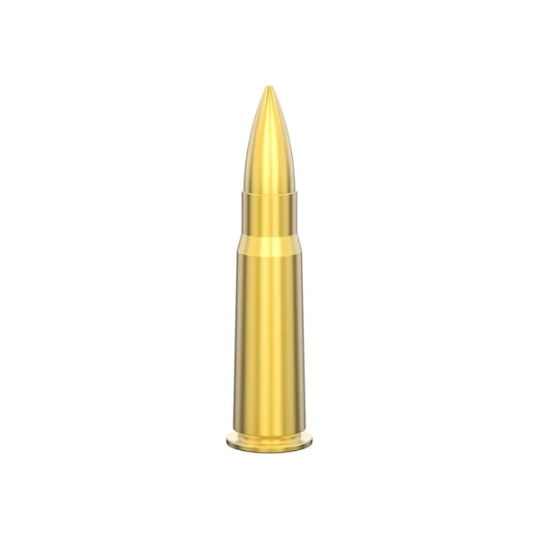 Illustration Isolated Gold Bullet Cartridge White Background — Stock Photo, Image