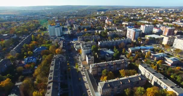 Panoramatický Vzdušný Výhled Město — Stock video