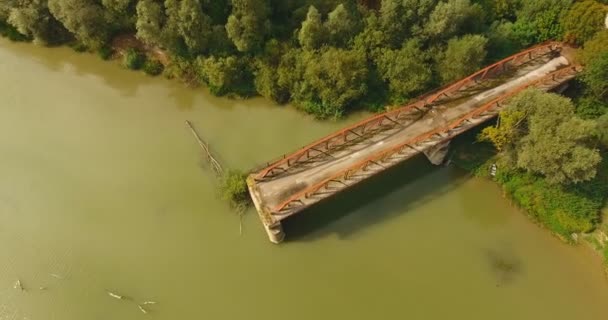 Panoramiczny Widok Lotu Ptaka Małego Miasteczka — Wideo stockowe