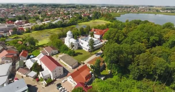 Panoráma Antenna Drone Kilátás Kisvárosra — Stock videók