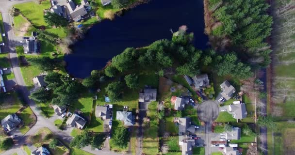 Luchtfoto Van Het Dorp — Stockvideo