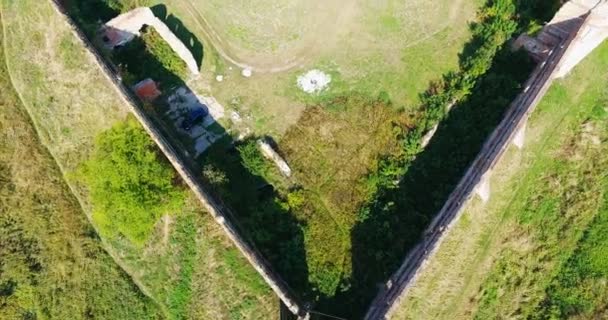 Vue aérienne panoramique vieux château 