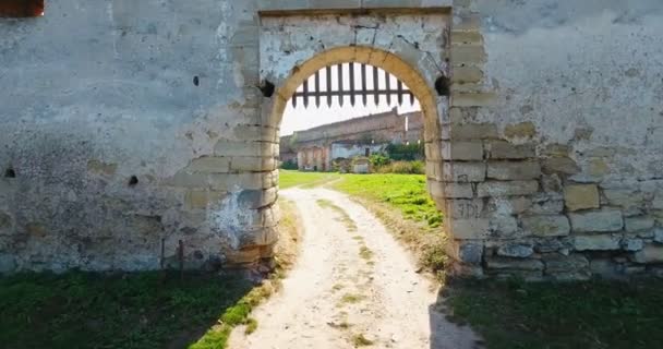 Πανοραμική Εναέρια Shot Παλιό Κάστρο — Αρχείο Βίντεο