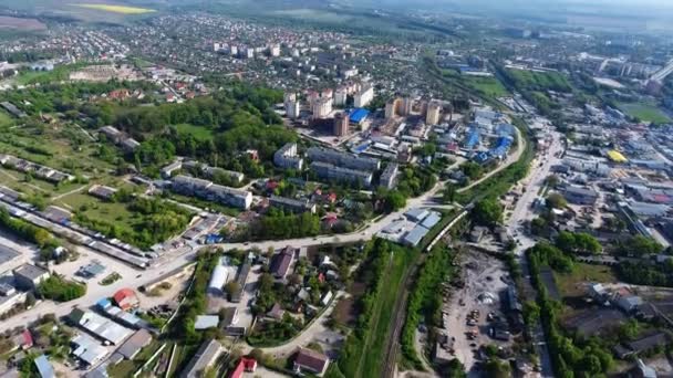 Vue Panoramique Sur Drone Aérien Ville — Video