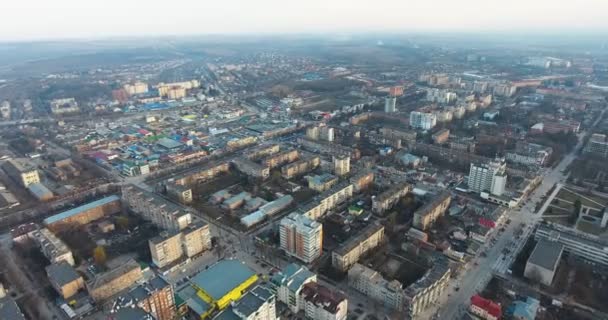 Şehir Panoramik Havadan Drone Görünümü — Stok video