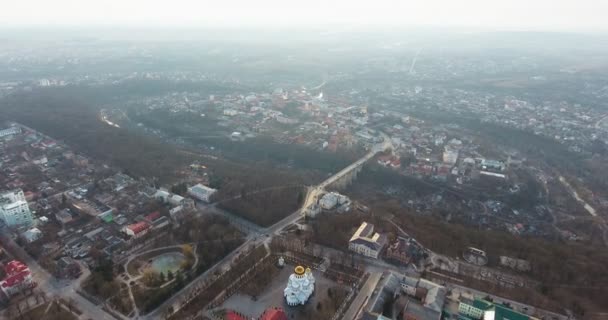 Veduta Panoramica Drone Aereo Della Città — Video Stock
