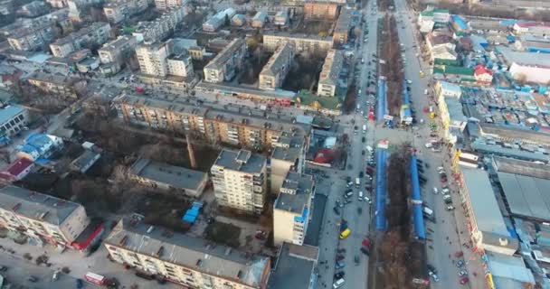 Şehir Panoramik Havadan Drone Görünümü — Stok video