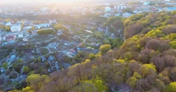 Vue panoramique sur drone aérien de la ville 