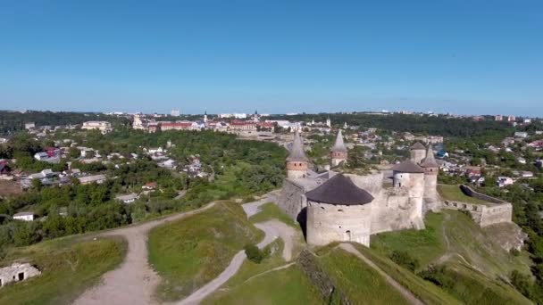 Luftaufnahme Geschichte Burg — Stockvideo