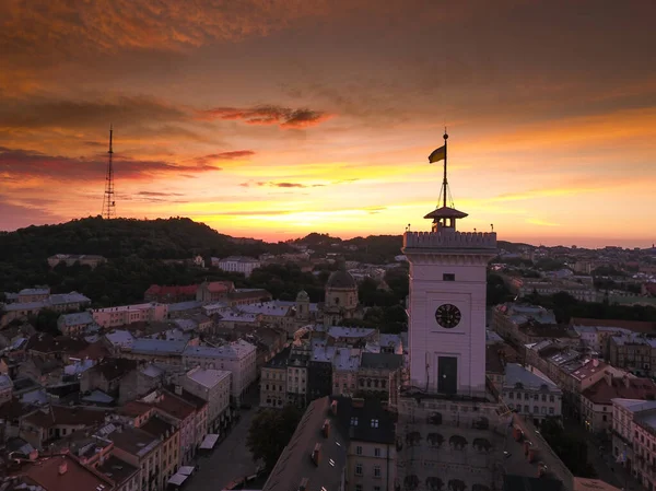 Havadan çekim sabah güzel şehir