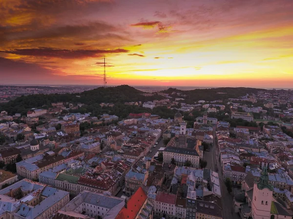 Havadan çekim sabah güzel şehir