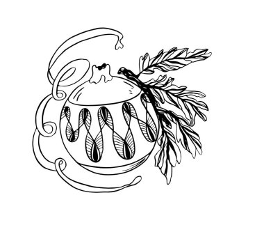 Renkli Noel oyuncak top vektör çizim