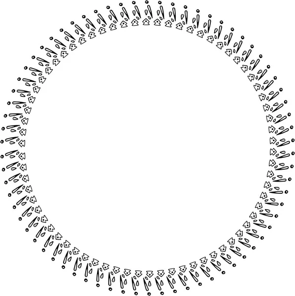 Vector-ronde rand krans pictogram met sneeuwvlok elementen — Stockvector