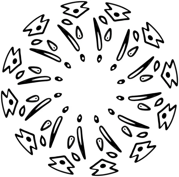 Abstrakta vektor snöflinga av geometriska former. Jul. Nytt år kort illustration. Holiday design. — Stock vektor
