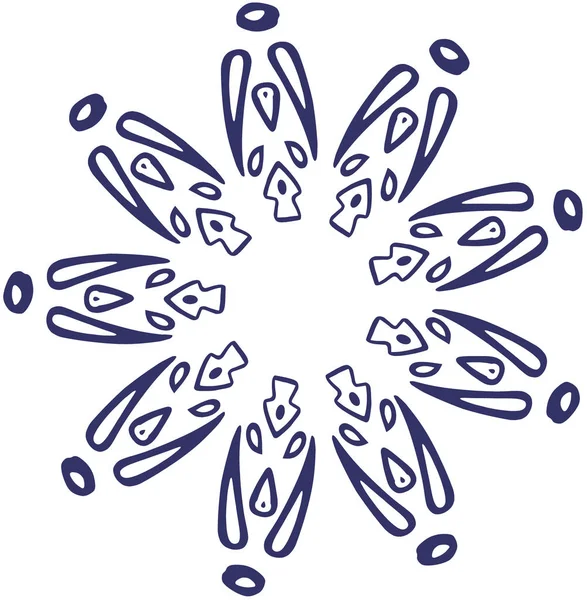 Abstrakta snöflinga av geometriska former. Jul. Nytt år kort illustration. Holiday design. — Stockfoto