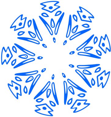 Soyut geometrik şekiller kar tanesi. Noel. Yeni yıl kartı illüstrasyon.