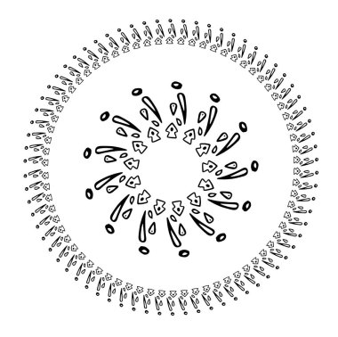 Soyut geometrik şekiller kar tanesi. Noel. Yeni yıl kartı illüstrasyon. Tatil tasarım.