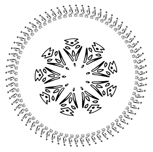 Αφηρημένη νιφάδα χιονιού γεωμετρικών σχημάτων. Χριστούγεννα. Εικονογράφηση κάρτας το νέο έτος. Σχέδιο διακοπών. — Φωτογραφία Αρχείου