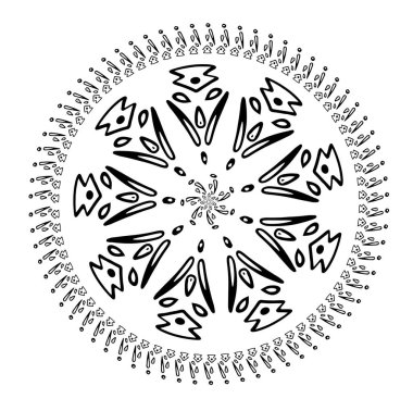 Soyut geometrik şekiller kar tanesi. Noel. Yeni yıl kartı illüstrasyon. Tatil tasarım.