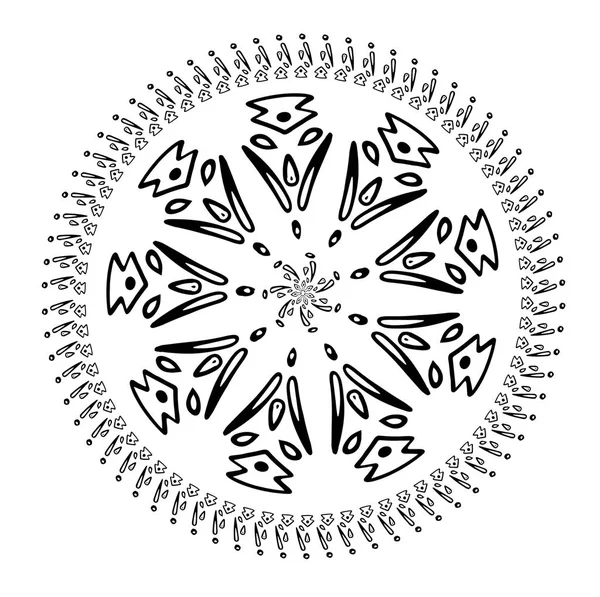 Copo de nieve abstracto de formas geométricas. Navidad. Ilustración de tarjetas de Año Nuevo. Diseño de vacaciones . — Foto de Stock