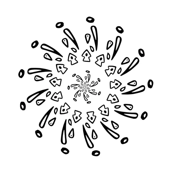 Abstracte sneeuwvlok van geometrische vormen. Kerstmis. Nieuwjaar kaart illustratie. Vakantie ontwerp. — Stockfoto