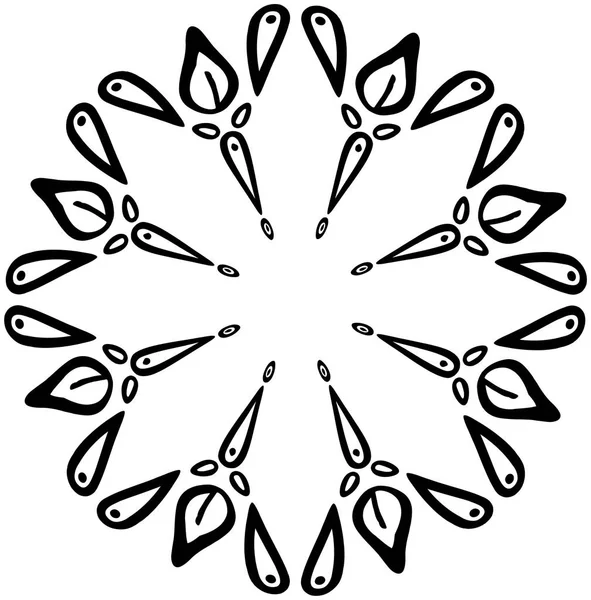 Floco de neve vetorial de formas geométricas. No Natal. Ilustração do cartão de Ano Novo. Design de férias . — Vetor de Stock