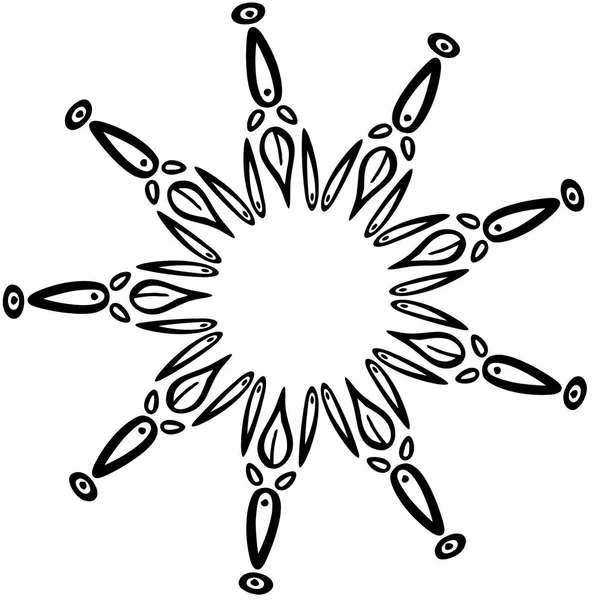 Vector snöflinga av geometriska former. Jul. Nytt år kort illustration. Holiday design. — Stock vektor