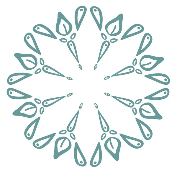 Blauwe sneeuwvlok van geometrische vormen. Kerstmis. Nieuwjaar kaart illustratie. Vakantie ontwerp. — Stockfoto