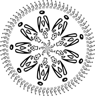 Geometrik şekillerin Vektör Soyut kar tanesi. Noel. Yeni yıl kartı illüstrasyon. Tatil tasarımı.