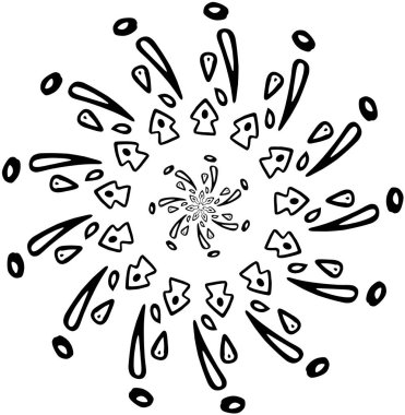 Geometrik şekillerin Vektör Soyut kar tanesi. Noel. Yeni yıl kartı illüstrasyon. Tatil tasarımı.