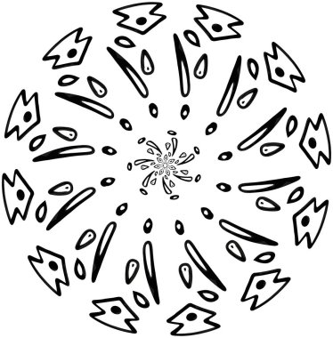 Geometrik şekillerin Vektör Soyut kar tanesi. Noel. Yeni yıl kartı illüstrasyon. Tatil tasarımı.