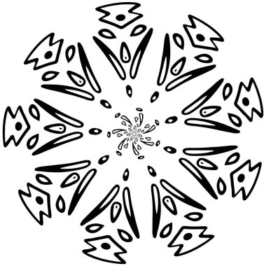 Geometrik şekillerin Vektör Soyut kar tanesi. Noel. Yeni yıl kartı illüstrasyon. Tatil tasarımı.