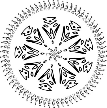 Geometrik şekillerin Vektör Soyut kar tanesi. Noel. Yeni yıl kartı illüstrasyon. Tatil tasarımı.