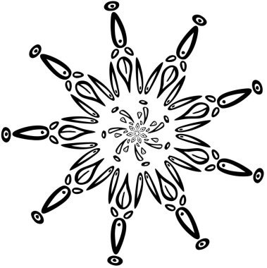 Geometrik şekillerin Vektör Soyut kar tanesi. Noel. Yeni yıl kartı illüstrasyon. Tatil tasarımı.
