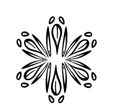 Geometrik şekillerin Vektör Soyut kar tanesi. Noel. Yeni yıl kartı illüstrasyon. Tatil tasarımı.