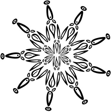 Geometrik şekillerin Vektör Soyut kar tanesi. Noel. Yeni yıl kartı illüstrasyon. Tatil tasarımı.