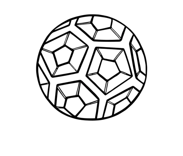 Vetor Ilustração do contorno abstrato bola de futebol — Vetor de Stock