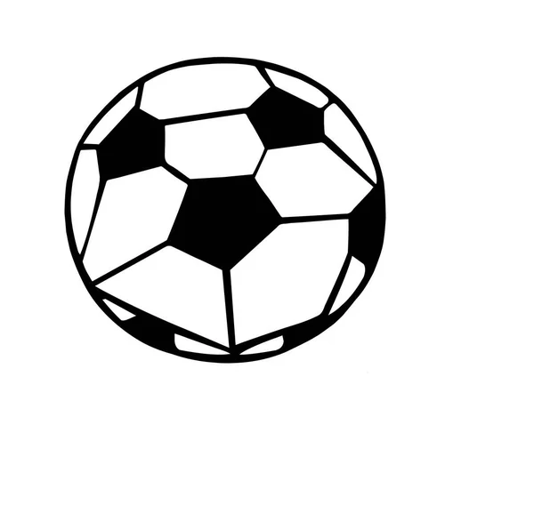 Vector Illustration dari abstrak kontur bola sepak bola - Stok Vektor