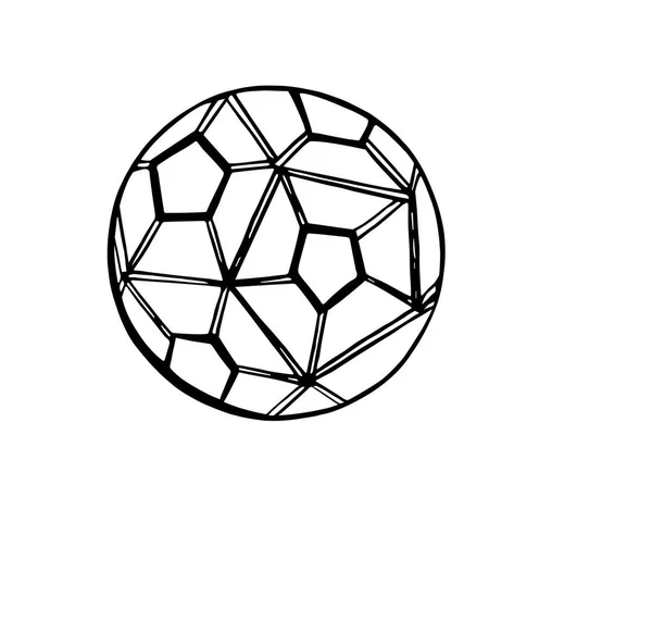 抽象轮廓足球的矢量插图 — 图库矢量图片