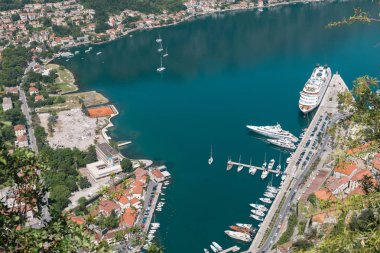 Kotor, Karadağ. Körfezi Kotor Koyu'ndaki Adriyatik Denizi en güzel yeri
