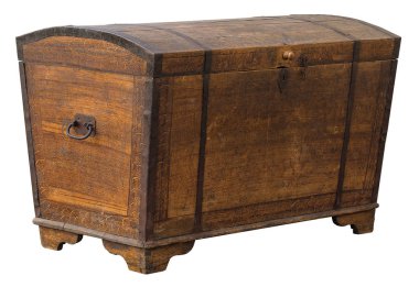 paslı metal dekorasyon eski eski ahşap hazine sandığı