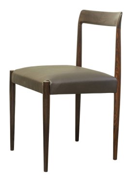 Vintage eski gül ağacı sandalye beyaz arka plan izole.