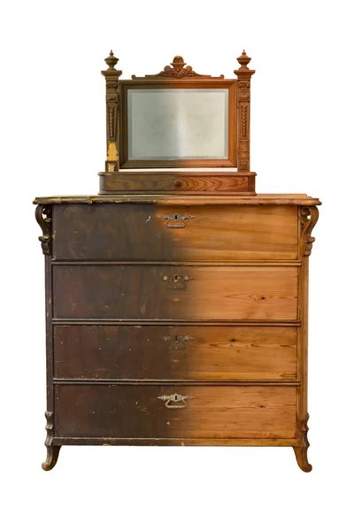 Antika Çekmeceli önce ve sonra geri yükleme, tek bir fotoğraf