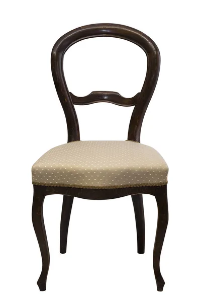 Cadeira de carvalho vintage isolado no fundo branco — Fotografia de Stock