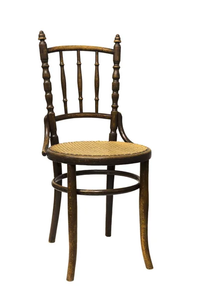 白に隔離されたアンティーク・ベントウッド・ウィーンの椅子. — ストック写真