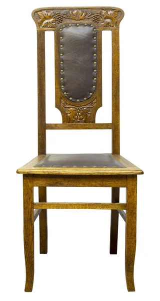 Vintage Oak sedia isolata su sfondo bianco — Foto Stock