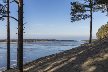 Panoramik Baltık Dunes, bayraktar kapa - Lielupe - Jurmala.