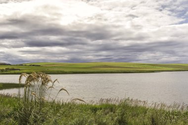 Orkney adalarında tipik manzara, Orkney, İskoçya, Highlands