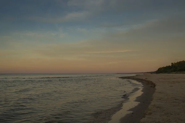 Baltic sea at beautiful sunrise in Latvia beach. — Stock Photo, Image