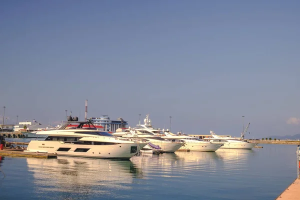 Sochi Russia 2018 Parking Small Boats Yachts Berth Seaport Sochi — Stock Photo, Image